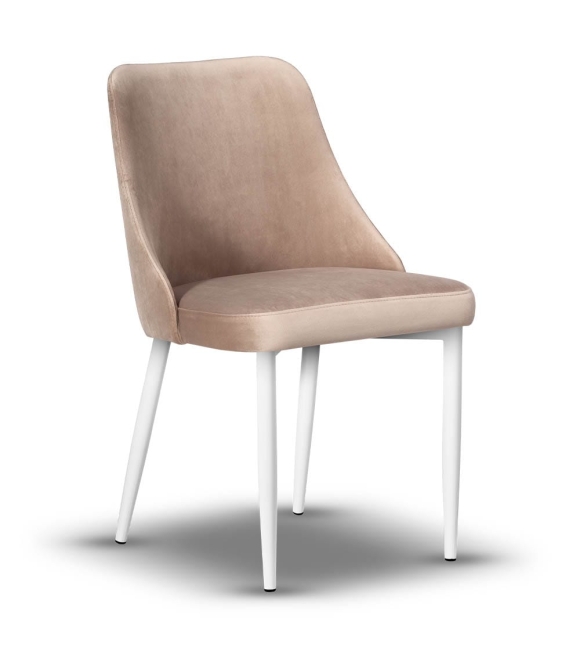 krzesło tapicerowane do salonu NATALIA noga biała