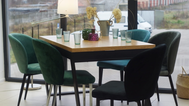 krzesło tapicerowane RIO noga biała