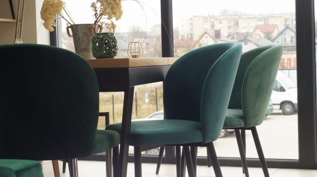 krzesło tapicerowane RIO noga biała