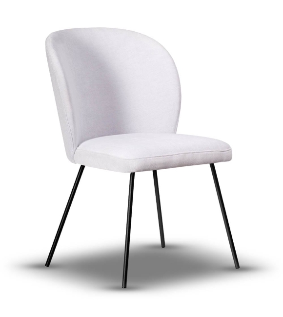 krzesło tapicerowane muszelka RIO noga czarna