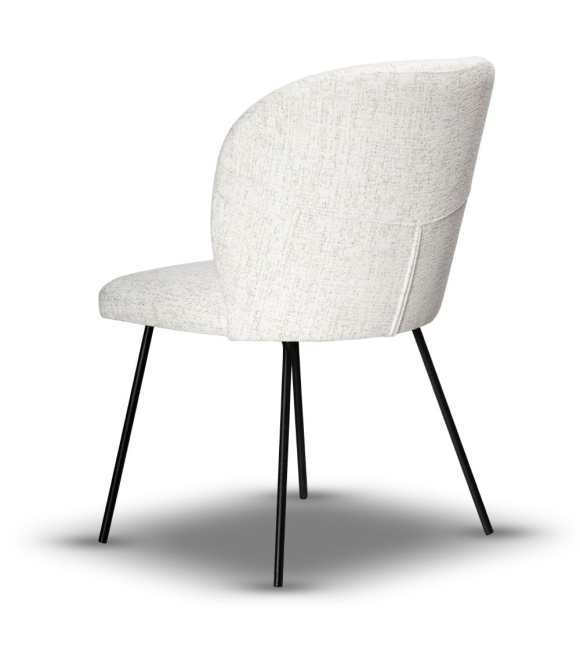 krzesło tapicerowane muszelka RIO noga czarna