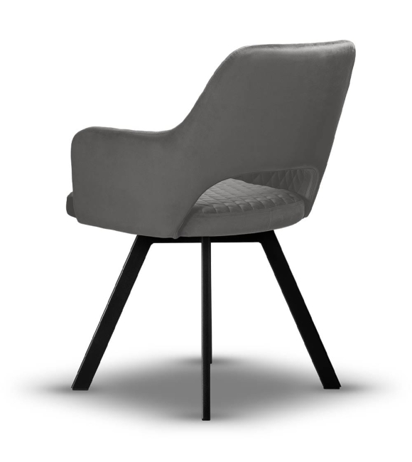 krzesło obrotowe PRINCE szare, nogi obrotnica