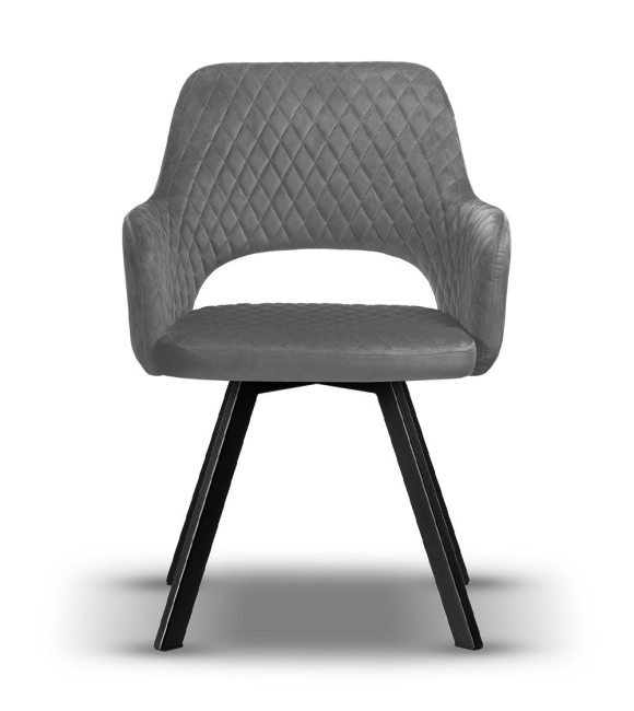 krzesło obrotowe PRINCE szare, nogi obrotnica