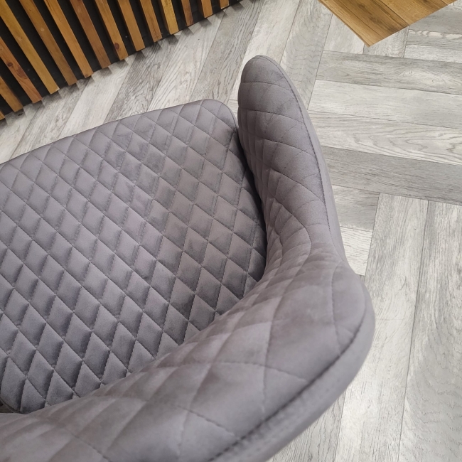 krzesło obrotowe PRINCE szare, nogi obrotnica