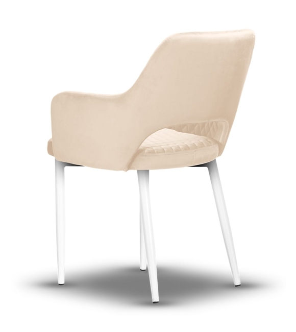 krzesło z podłokietnikami PRINCE noga biała