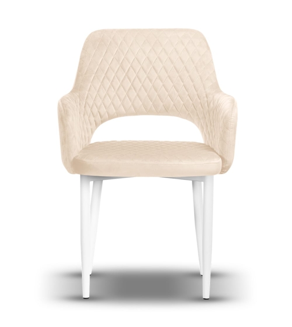 krzesło z podłokietnikami PRINCE noga biała