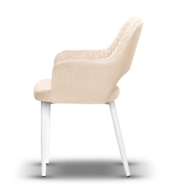 krzesło z podłokietnikami PRINCE noga biała