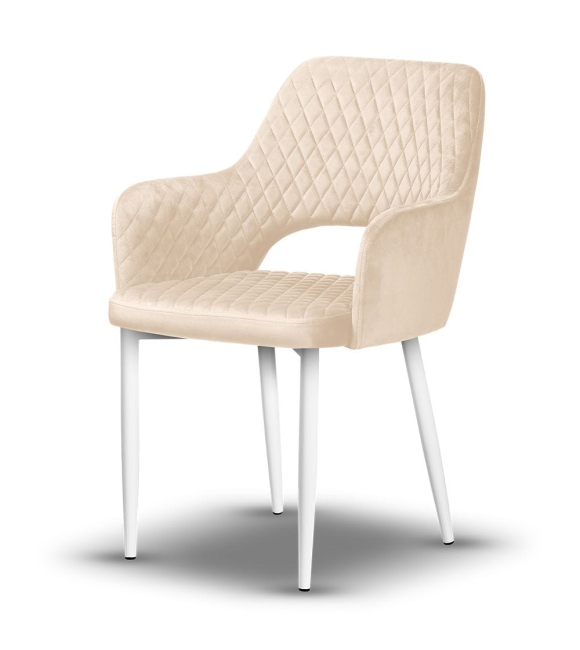 krzesło z podłokietnikami PRINCE noga biała