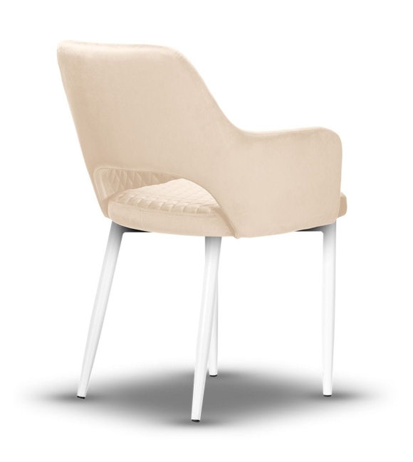 krzesło z podłokietnikami PRINCE noga biała