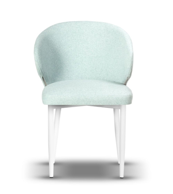 kubełkowe krzesło z podłokietnikiem MOLLY na białej nodze