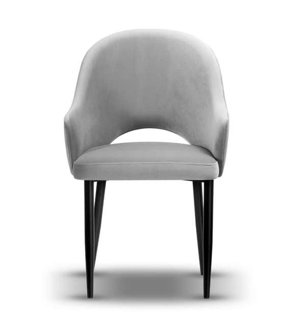 krzesło z podłokietnikiem do salonu GLORIA noga czarna