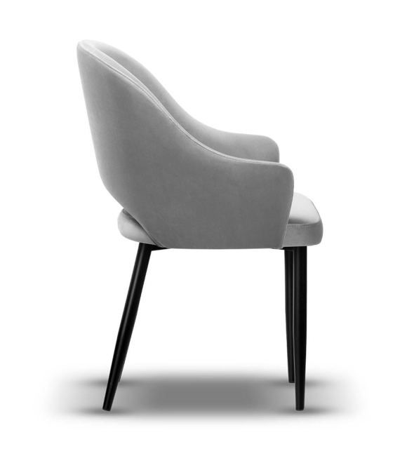 krzesło z podłokietnikiem do salonu GLORIA noga czarna