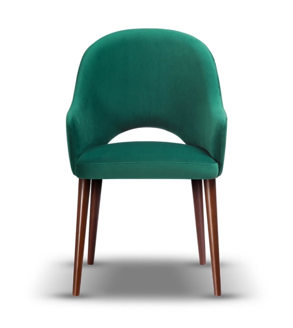 krzesło z podłokietnikiem do jadalni GLORIA noga drewniana