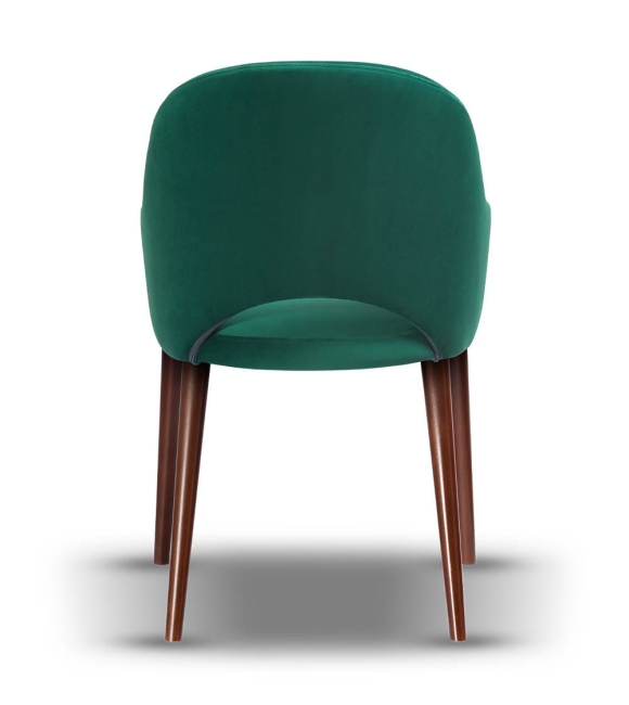 krzesło z podłokietnikiem do jadalni GLORIA noga drewniana