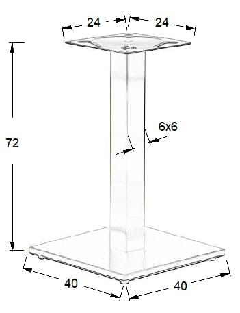 podstawa do stolika SH-2011-1/60/B - 40x40 cm