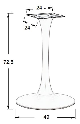 podstawa do stolika SH-9108-1/B - 49 cm
