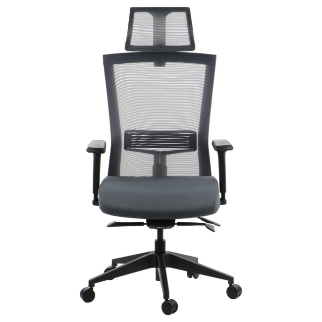 Fotel ergonomiczny HOPE z mechanizmem samoważącym szary