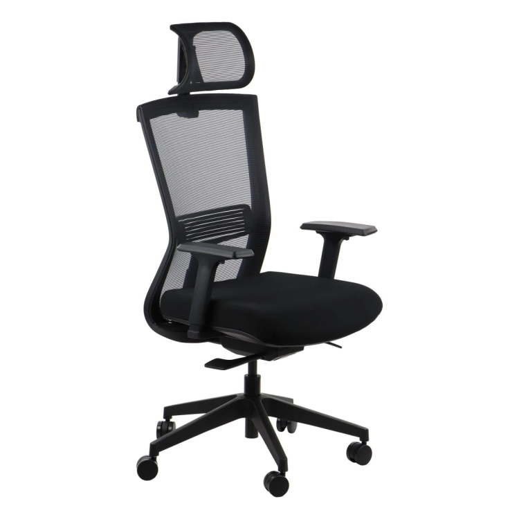 Fotel ergonomiczny HOPE z mechanizmem samoważącym czarny