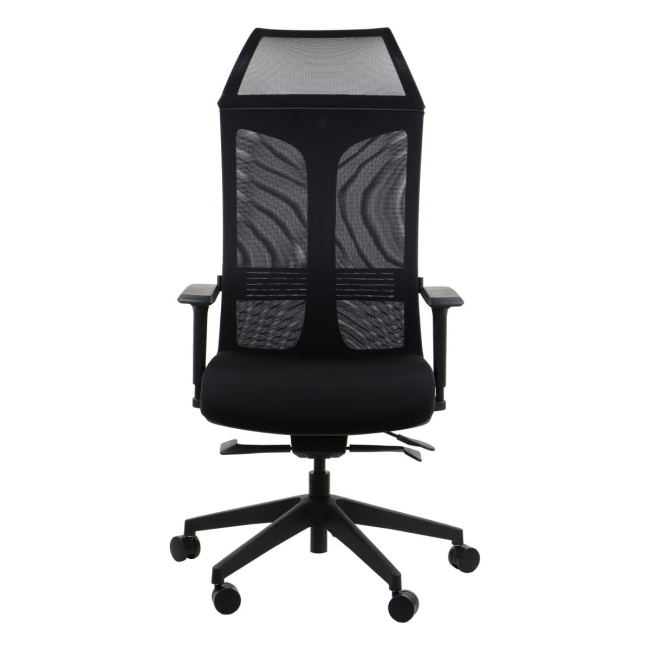 Fotel ergonomiczny RYDER z mechanizmem samoważącym czarny