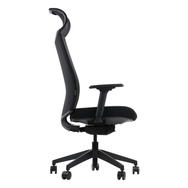 Fotel ergonomiczny RYDER z mechanizmem samoważącym czarny