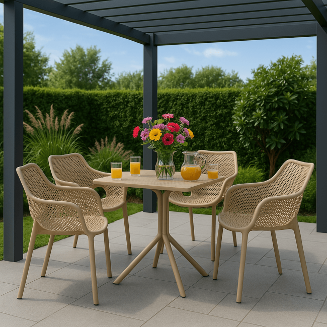 stół plastikowy LUKA beżowy