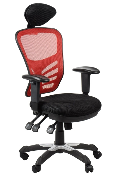 Fotel ergonomiczny HG-0001H czerwony