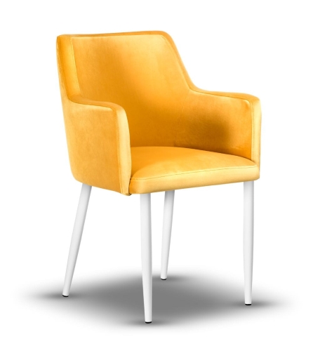 krzesło tapicerowane BARI noga biała