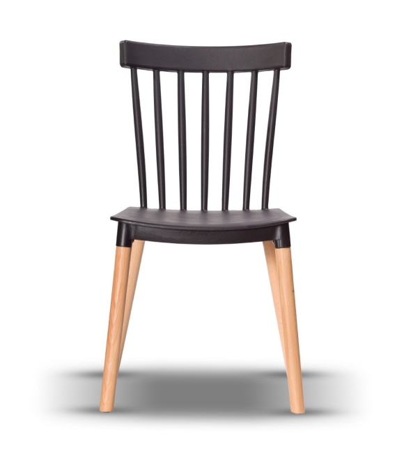 krzesło WILSON czarne drewniana noga