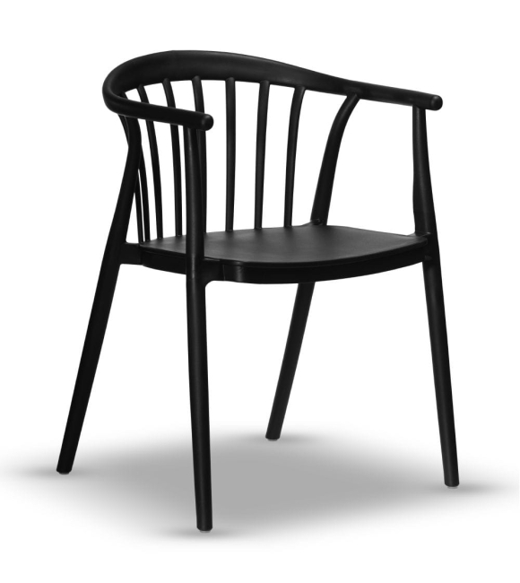 nowoczesne krzesło plastikowe RIVA czarny