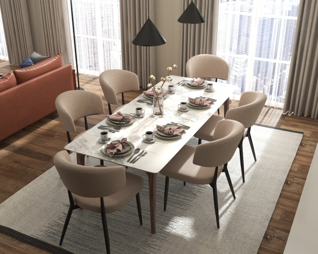 krzesło do jadalni MARCO beżowy taupe