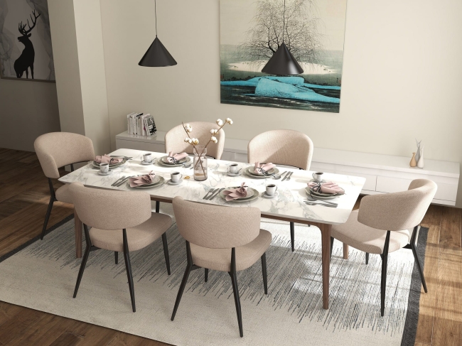 krzesło do jadalni MARCO beżowy taupe