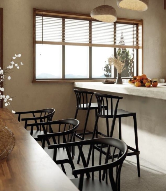 nowoczesne krzesło plastikowe RIVA czarny