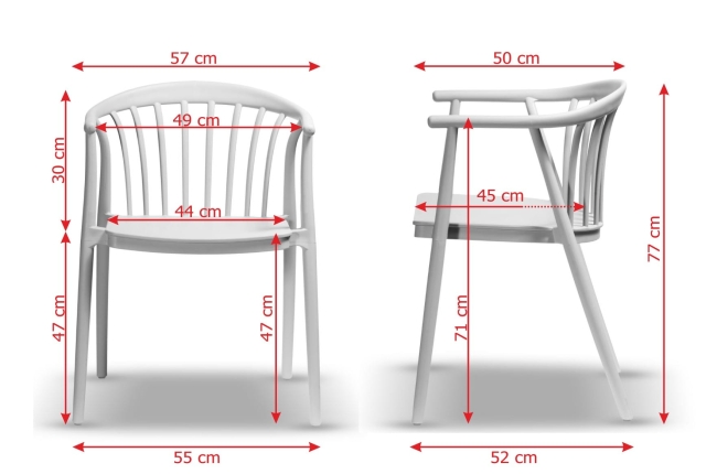 nowoczesne krzesło plastikowe RIVA miętowe