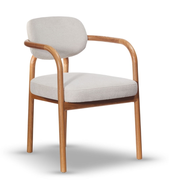 Krzesło Drewniane TRISS jasny beż noga kolor dąb