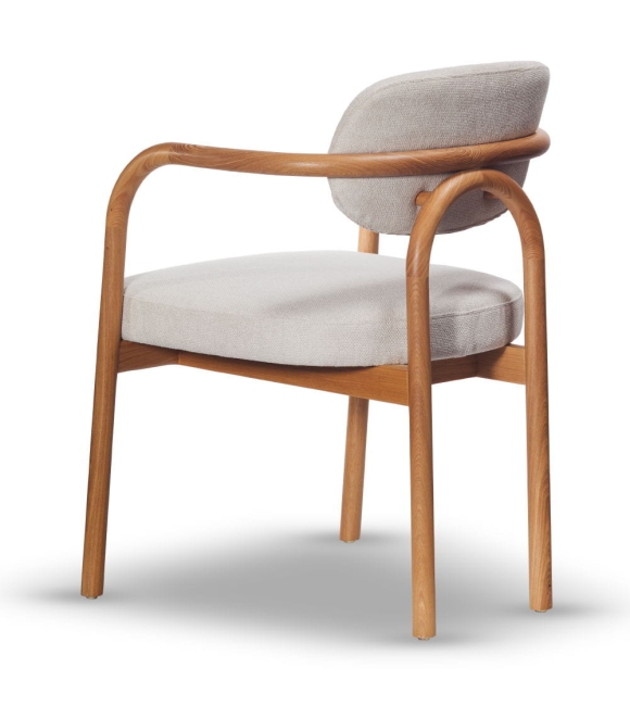 Krzesło Drewniane TRISS jasny beż noga kolor dąb